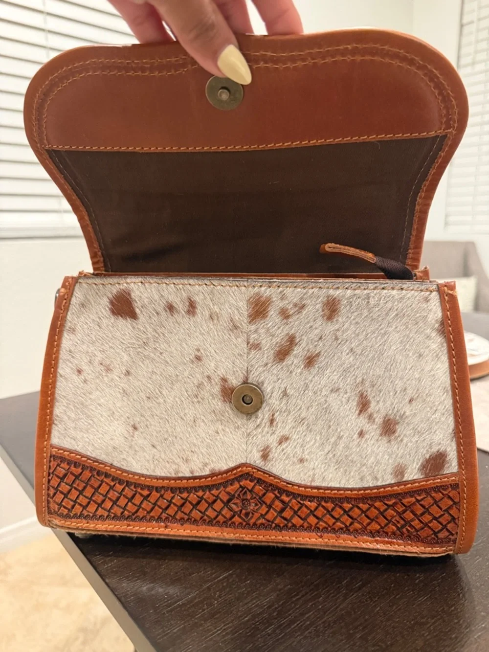 Leather handcrafted western bag - Picture 4 of 8